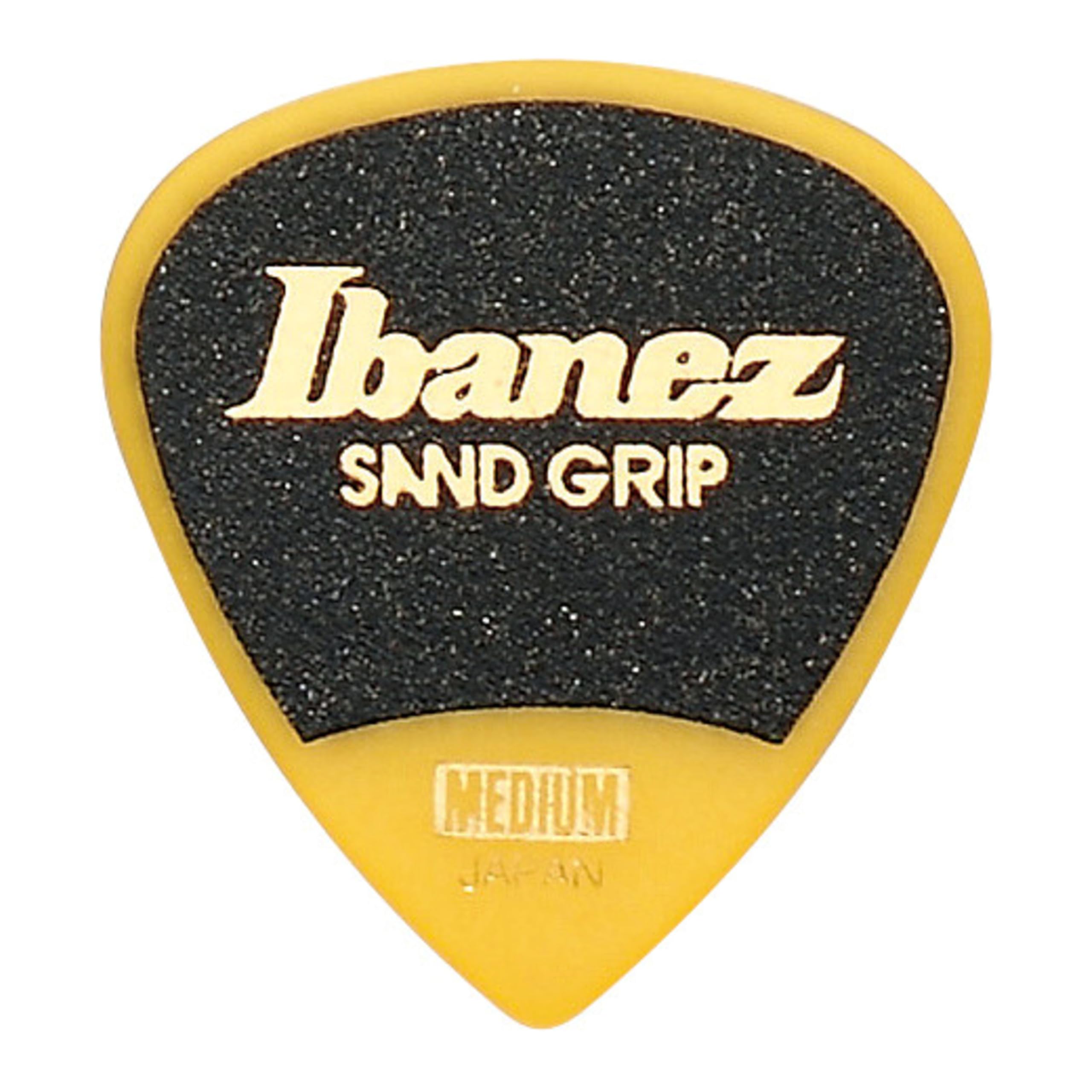 Ibanez PPA16MSGYE Grip Wizard Series, Sand Grip Picks 6 Pack 0.8mm, Yellow