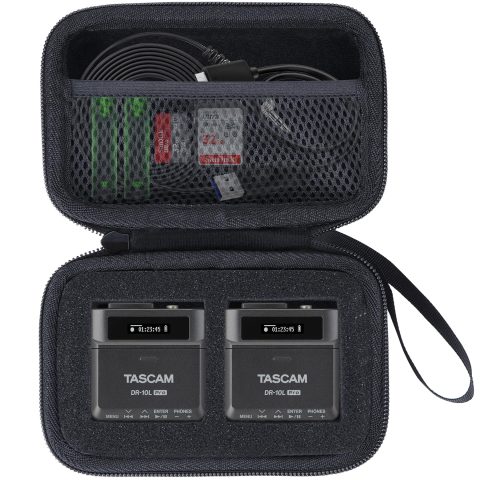 Lebakort Storage Case Compatible with TASCAM DR-10L / DR-10L Pro Ultra Portable Personal Recorder Lavalier Microphone