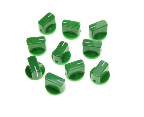 KAISH 10pcs Guitar AMP Effect Pedal Knobs Pointer Knob with Set Screw Green
