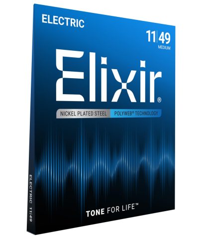 Elixir Electric Guitar Strings Nickel Plated Steel POLYWEB, 6-String, 11-49