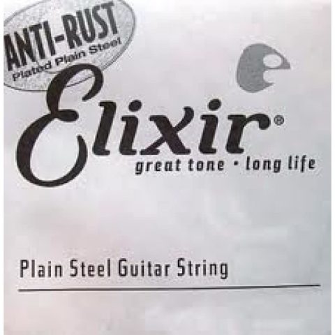 Elixir, Acoustic/Electric Guitar Strings, Anti-Rust Plain Steel, Single 12