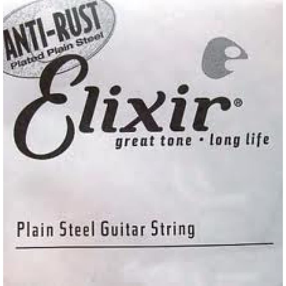 Elixir, Acoustic/Electric Guitar Strings, Anti-Rust Plain Steel, Single 12