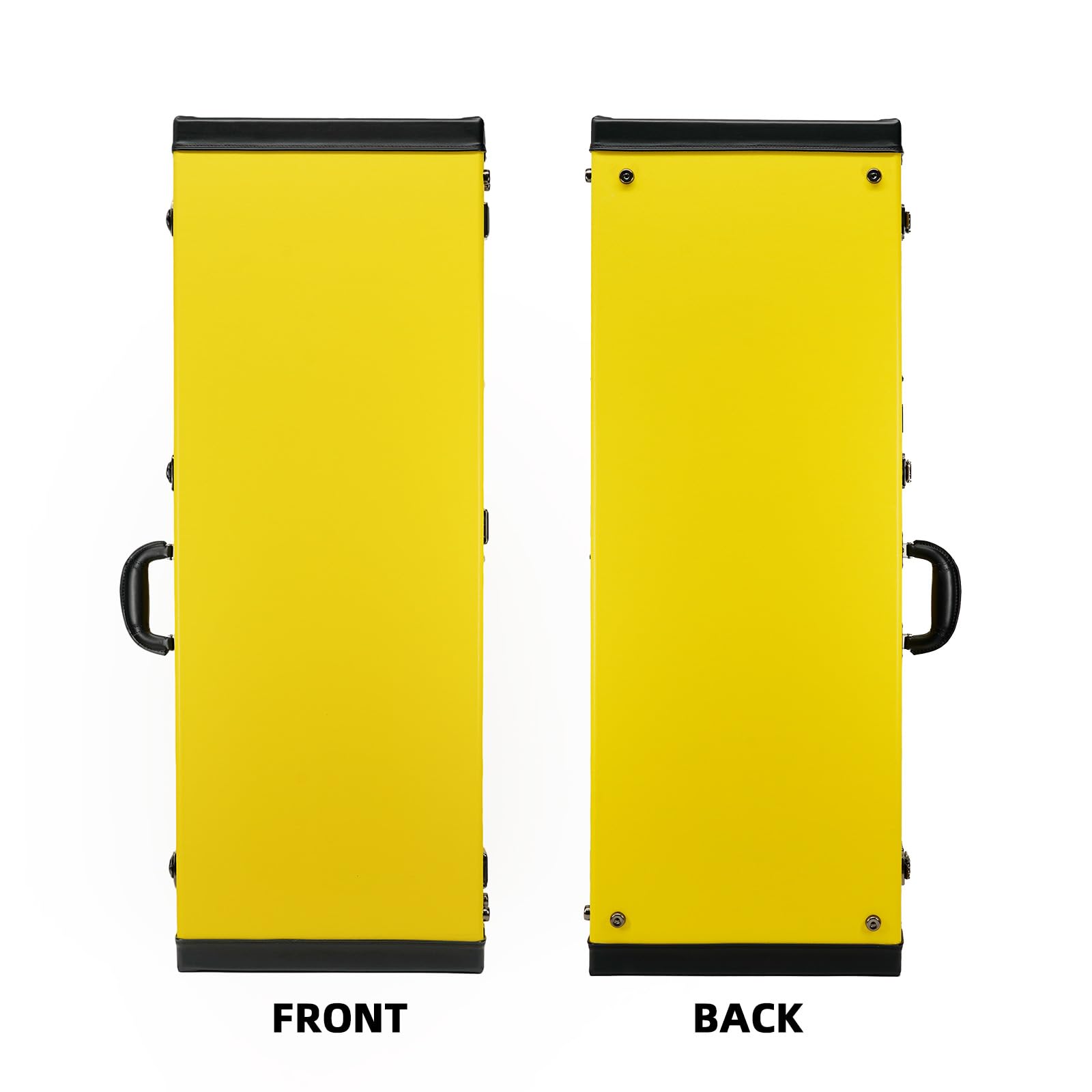 REAL MISSION Electric Guitar Case Hard, Fits Fender Strat, Tele, and Standard Guitars, Portable 4-Layer Protection Hardshell with Comfort Handle, Secure Metal Lock (Yellow)