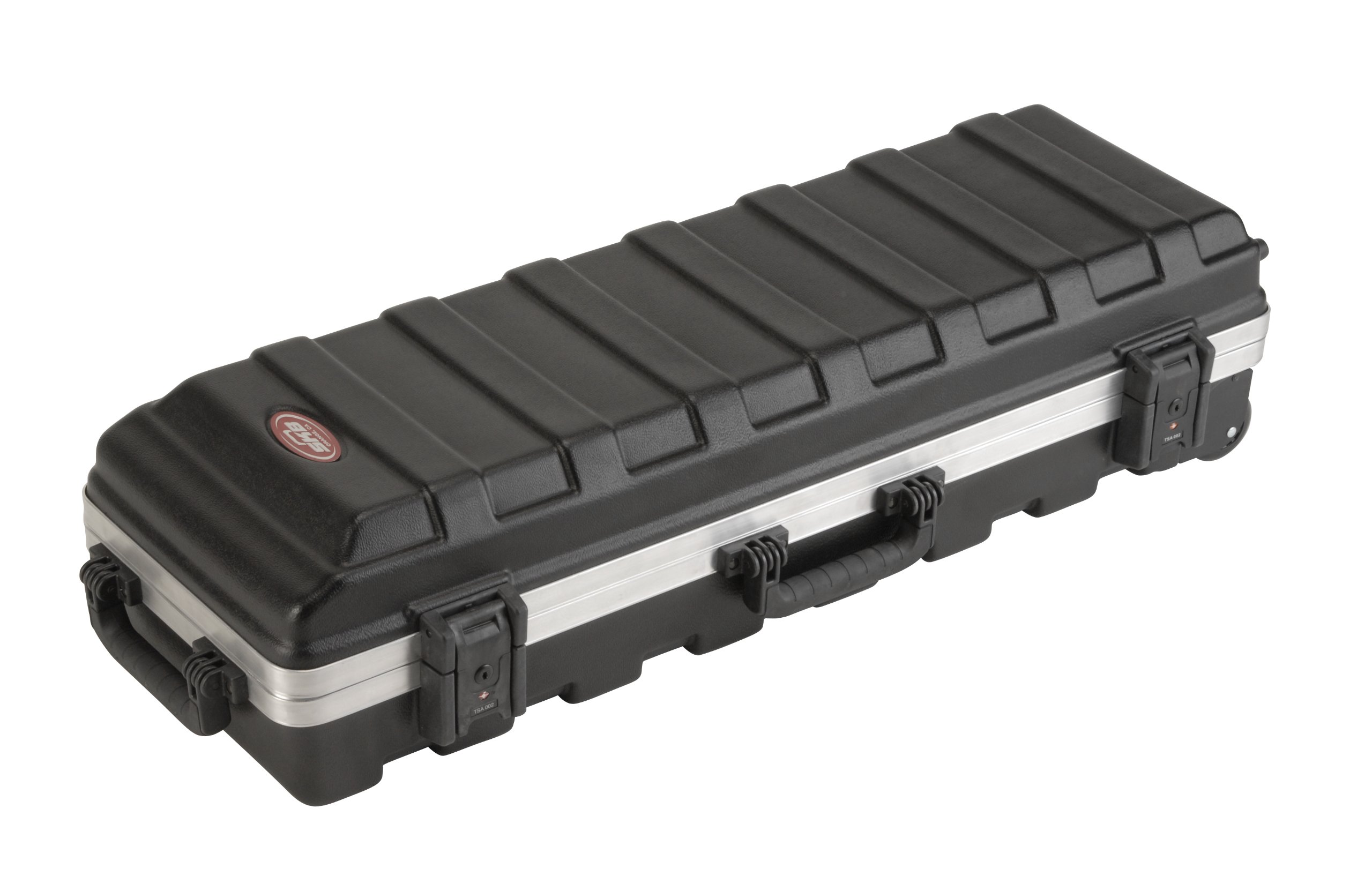 SKB Compact Stand Case 36-1/2 x 11-7/8 x 8-1/4 with Wheels & Straps, TSA Latches, Over molded Handle
