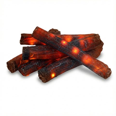 Tuanse 10 Pcs 8.7 in, 16 in Christmas Fireplace Logs Flameless Fake Logs