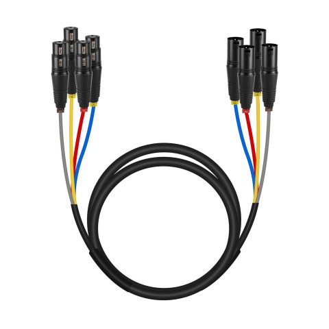 Phenyx Pro 4-Channel 6 ft XLR Microphone Snake Cable PCBL-4IN1-6