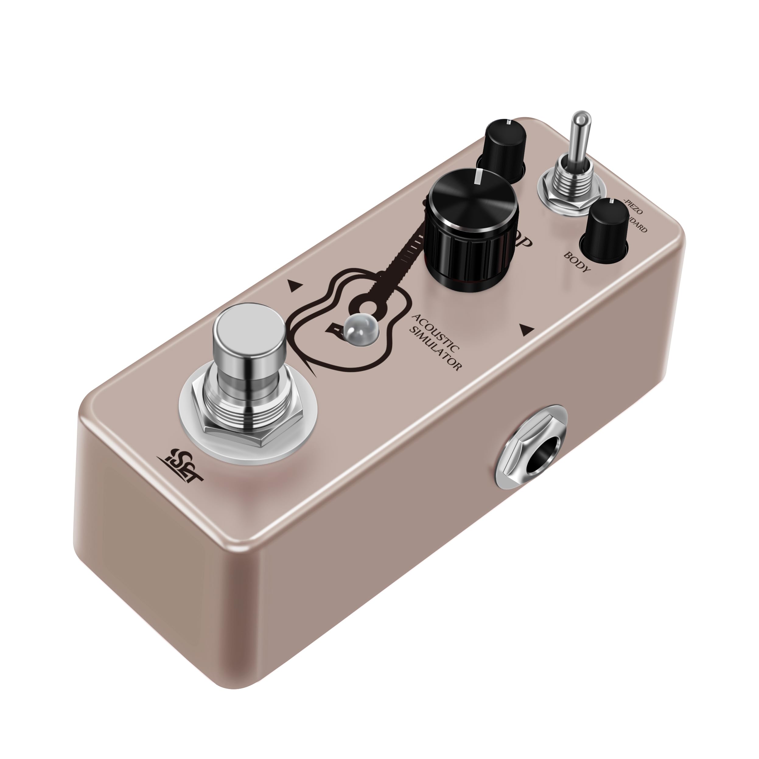 ISET Mini Accoustic Guitar Simulator Pedal For Electrical Guitar With True Bypass