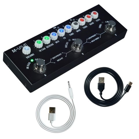 Multi Effects Guitar Pedal, Reverb Guitar Pedal, Delay, Chorus, Phaser, with IR Loading 9 AMP Models, CUBE-BABY Reverb Effect Pedal, Support Recording, Bluetooth 5.0
