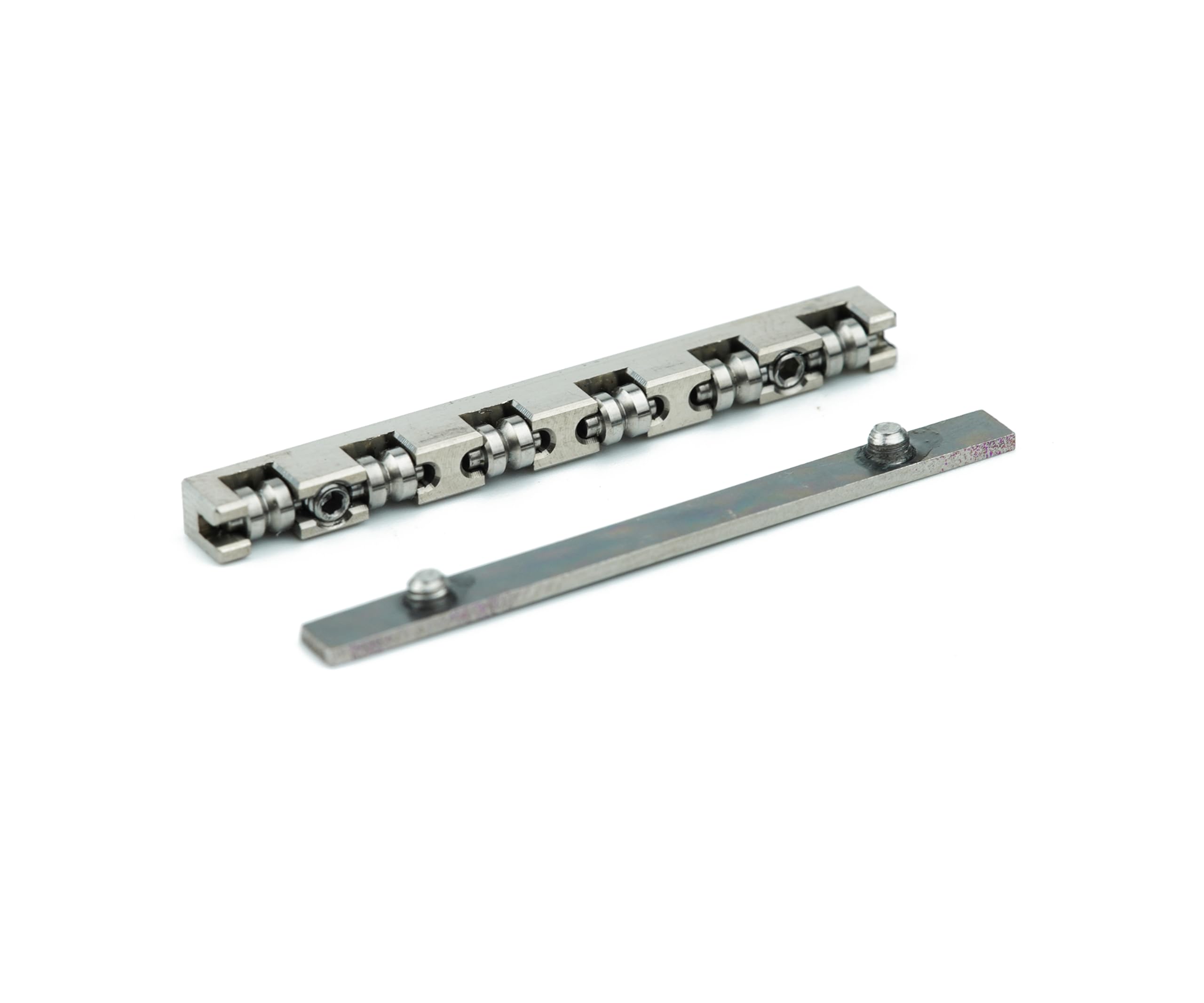 Guyker 42mm Guitar Roller Nut – Titanium alloy Ball Nut Height Adjustable Split Regulation Replacement Parts Compatible with 6 String Start ST TL Style Guitar, TS001