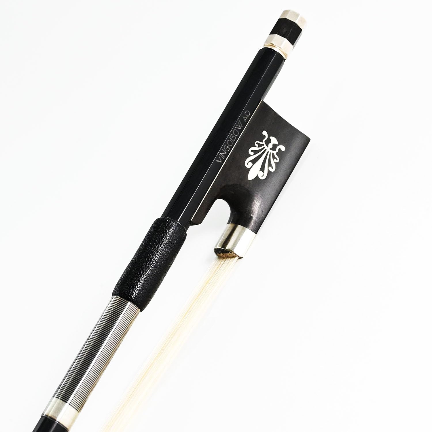 Vingobow Carbon Fiber Violin Bow, Fleur de lis