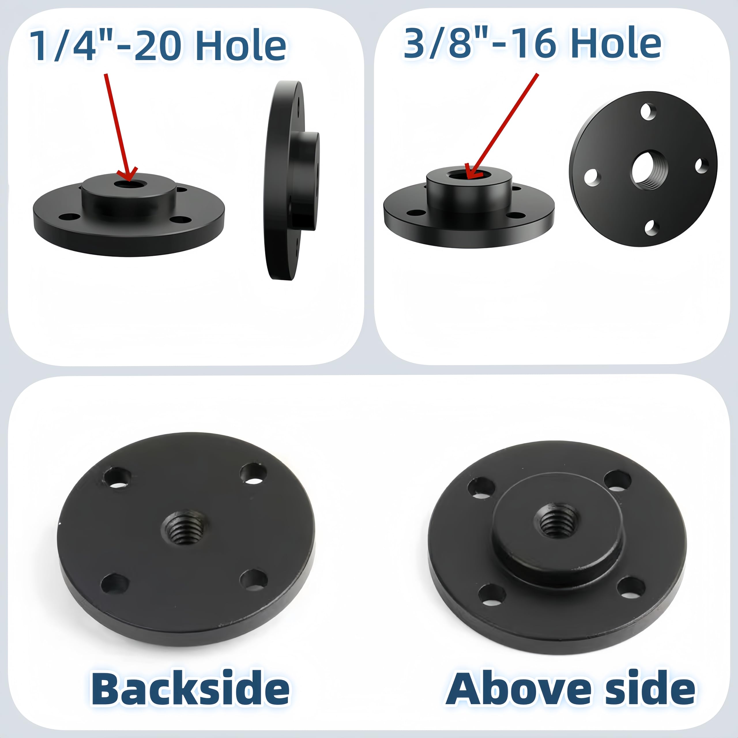 Homeet Desktop Microphone Flange Mount 1/4-20, 3/8-16, 5/8-27 Table Mounts