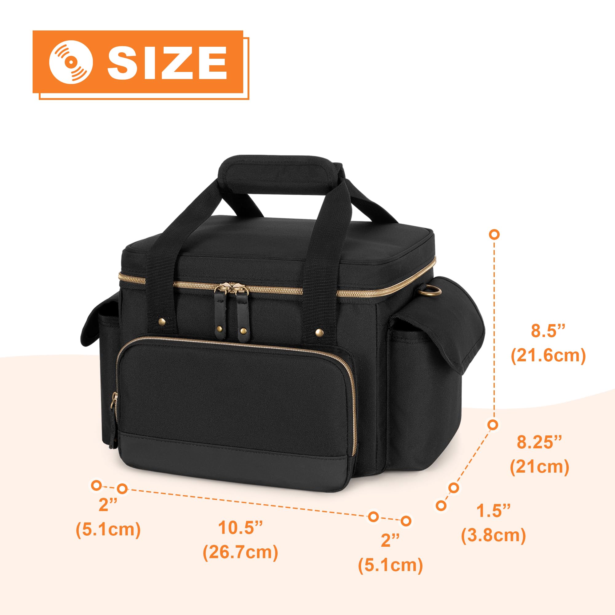 Damero Vinyl Record Storage Box for 7 Inch Records, Bag Only