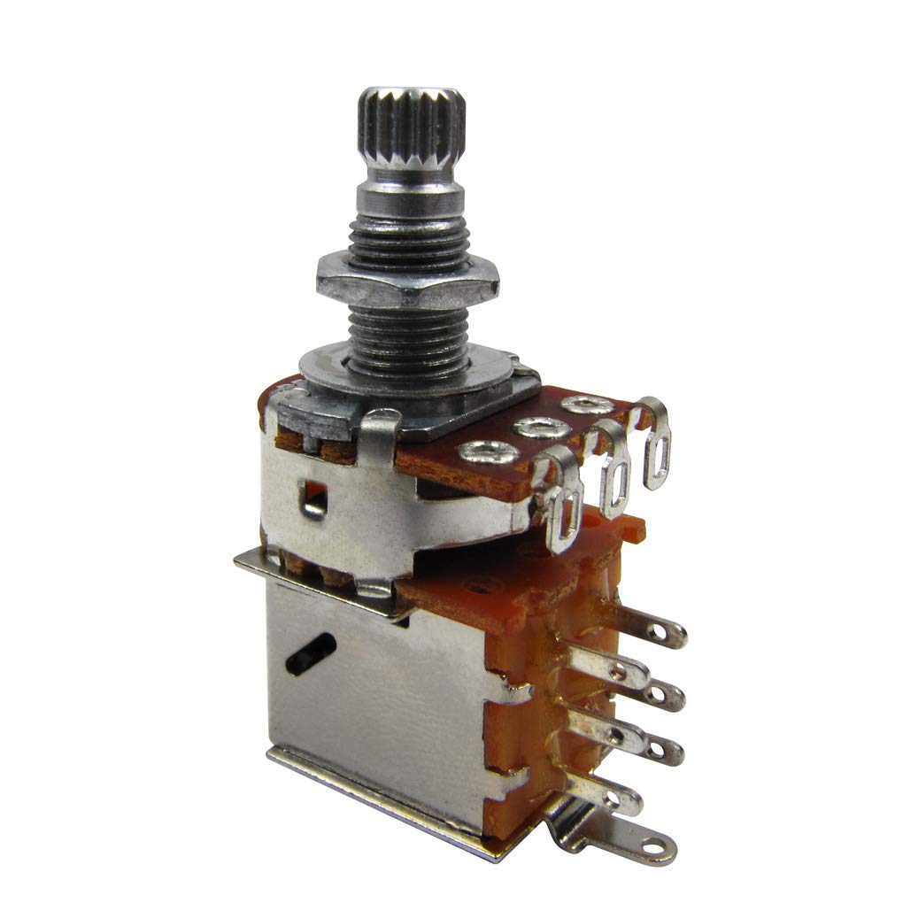FLEOR 2pcs Push Pull Guitar Pots 18mm Split Shaft A250K Audio Taper Potentiometers