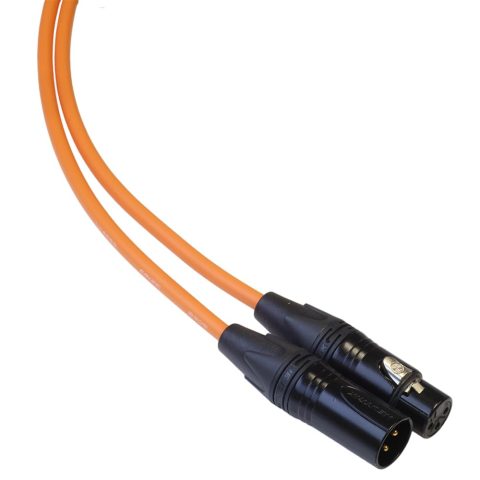 BJC Star Quad XLR Cable, Canare L-4E6S with Neutrik BXX-Series XLRs (Single Cable, Orange, 3 Foot)