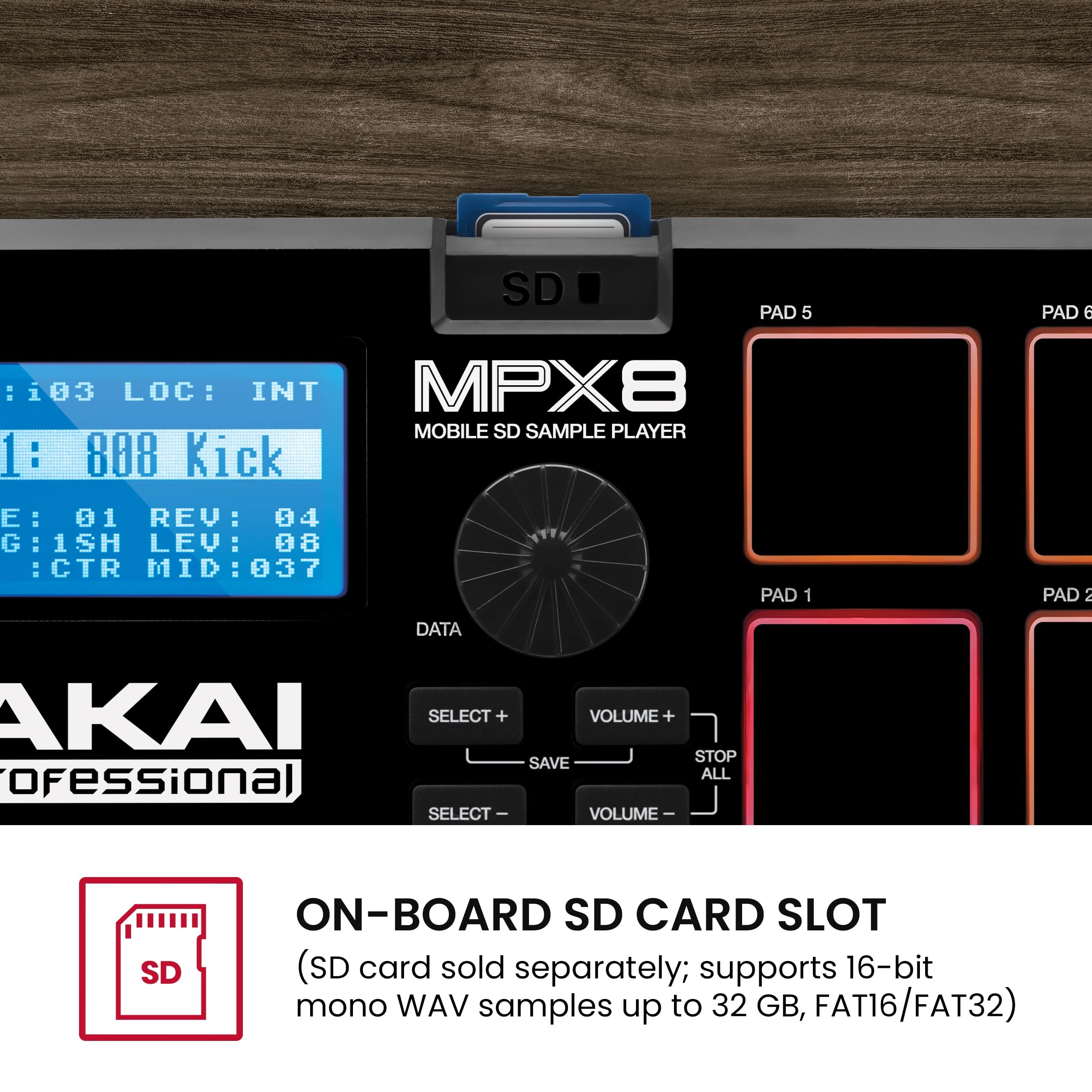Akai Professional MPX8 USB MIDI Sample Pad Controller