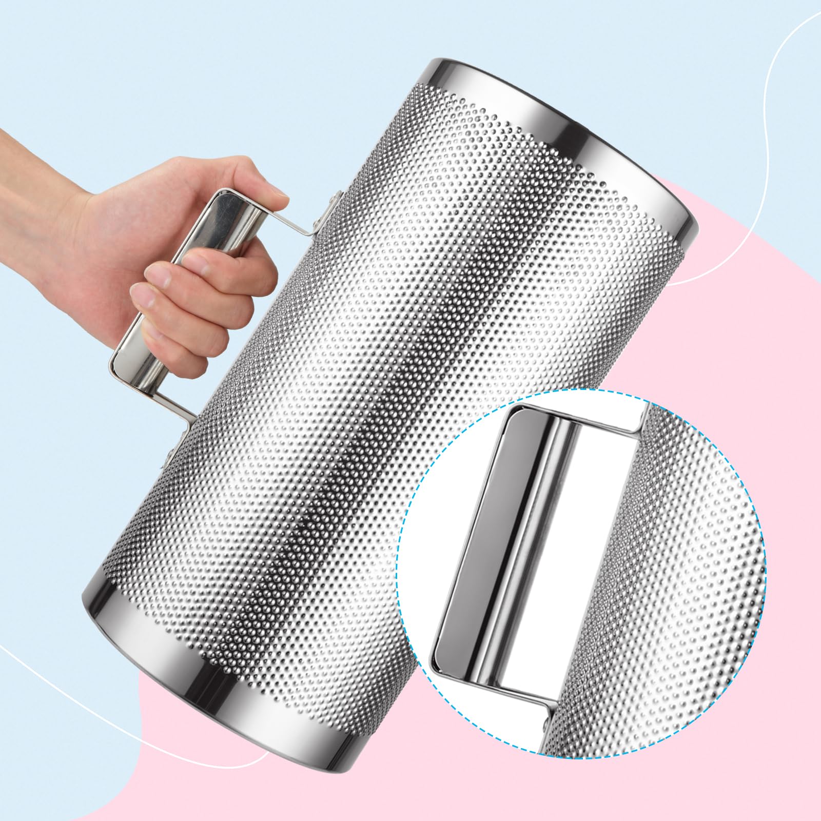 Abuff – Metal Guiro Instrument, 12″ x 6″ Stainless Steel Guiro Shaker with Scraper Latin Percussion Instrument Musical Training Tool, Guira Dominicana