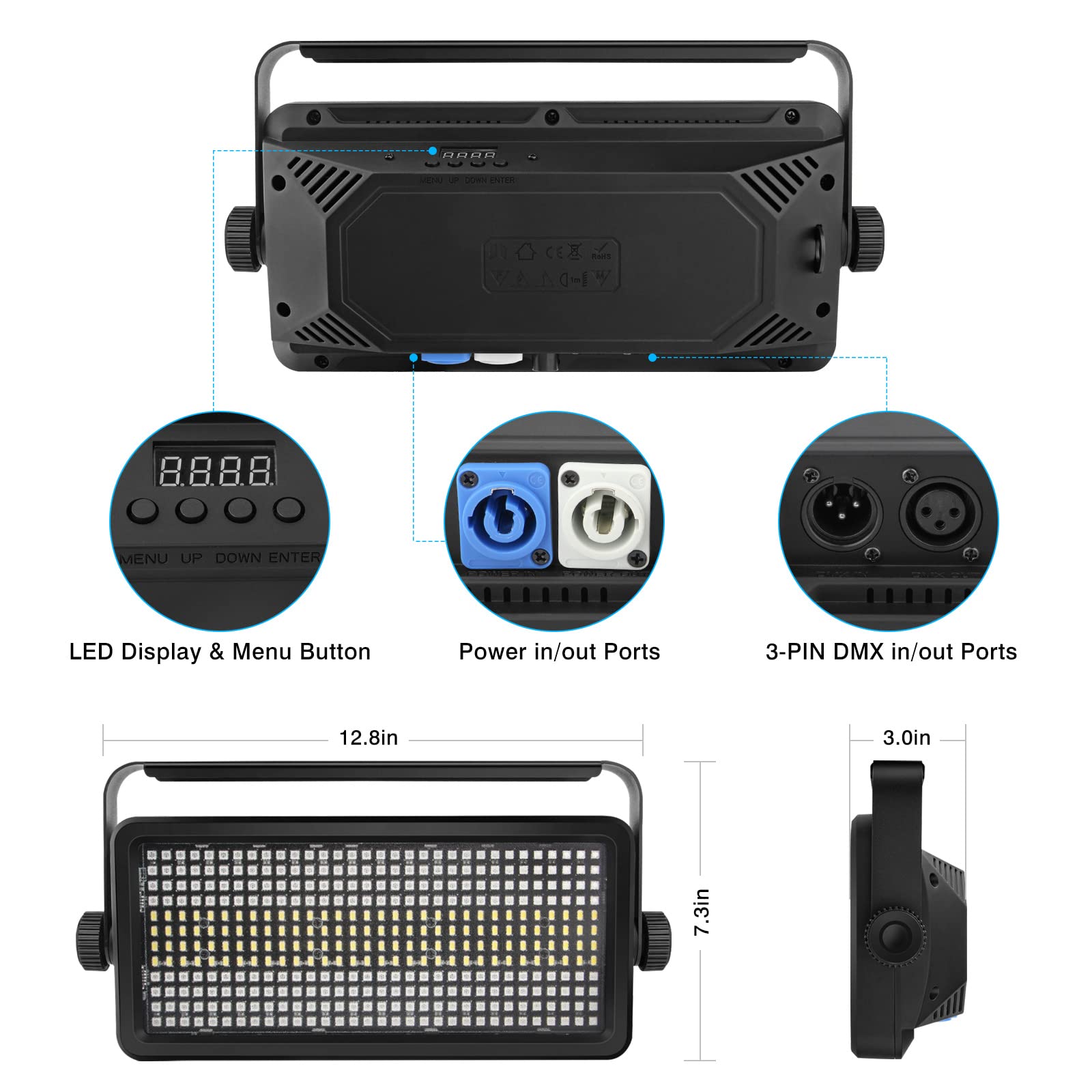 LED Stage Strobe Effect Lights (14LEDs Stage Light)