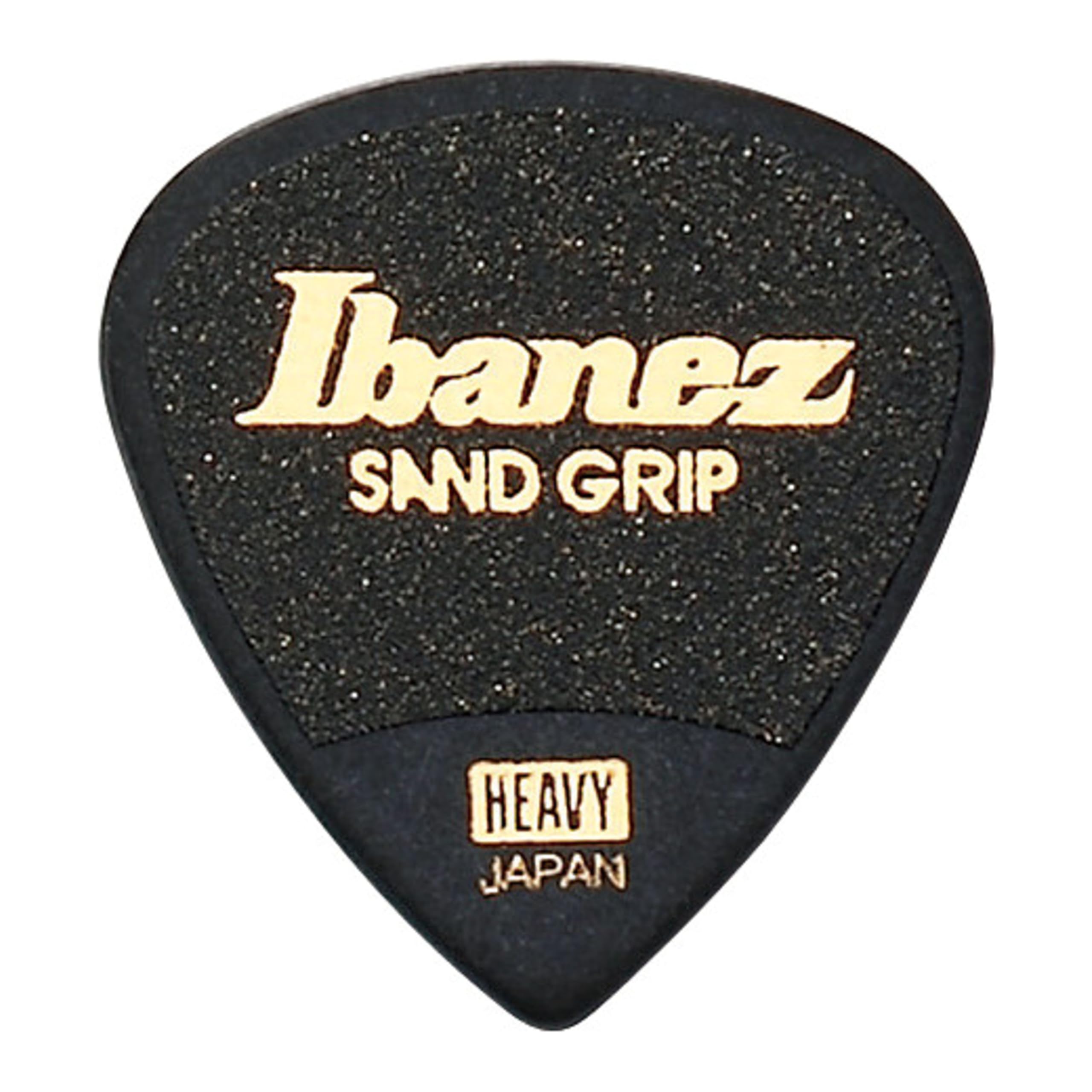 Ibanez PPA16HSGBK Grip Wizard Series, Sand Grip Picks 6 Pack 1.0mm, Black