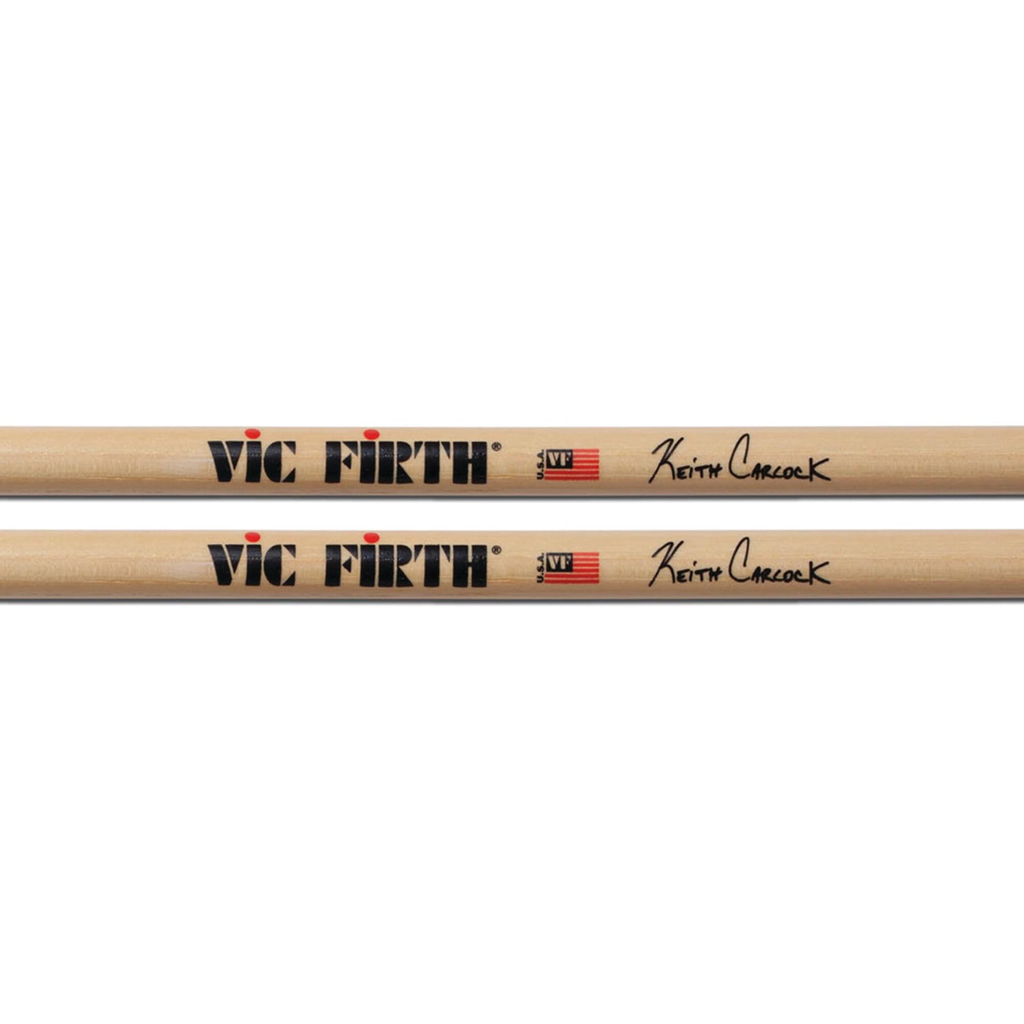 Vic Firth Signature Series Keith Carlock Drumsticks – 6‑Pack Bundle with Austin Bazaar Polishing Cloth