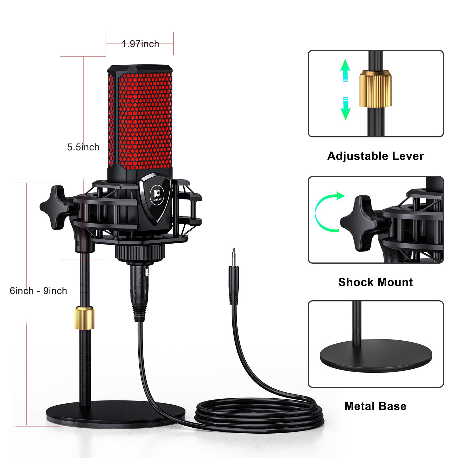 TENLAMP G3 Creator Audio Mixer Bundle with Microphone for Streaming Podcast