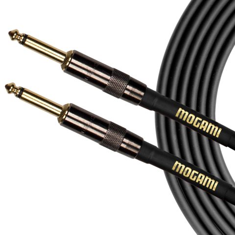 Mogami GOLD SPEAKER-20 Amplifier-to-Cabinet Speaker Cable, 1/4″ TS Male Plugs, Gold Contacts, Straight Connectors, 20 Foot