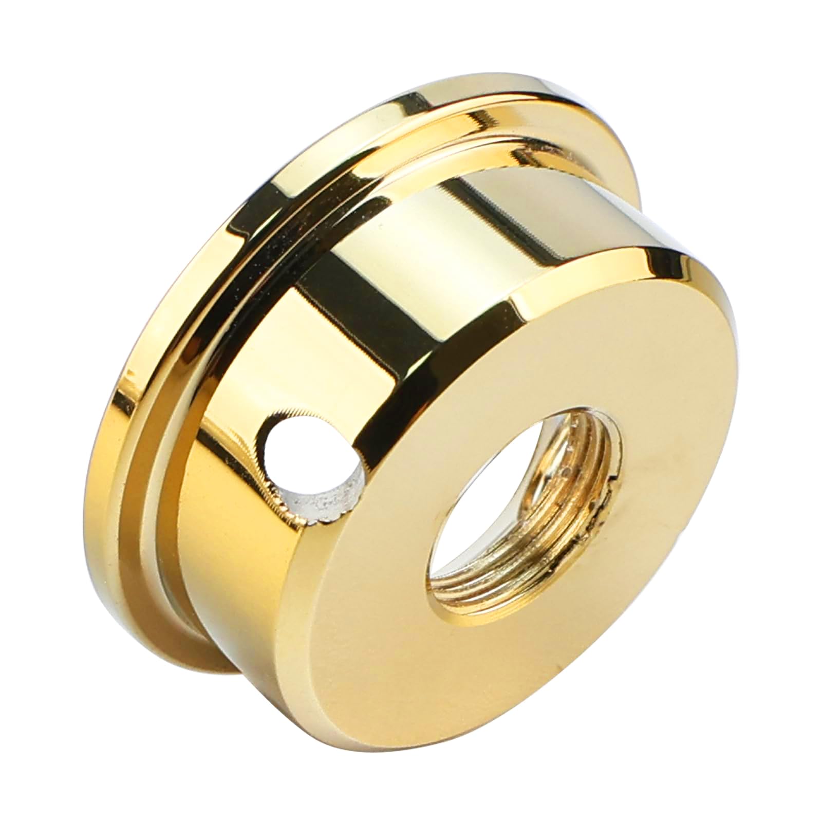 OVSAL Electric Guitar Jack Plate Zinc Alloy Metric Thread Input Jackplate Electrosocket Output Jack Plate Compatible with Fender Telecaster Tele Style Electric Guitar Replacement Parts Gold