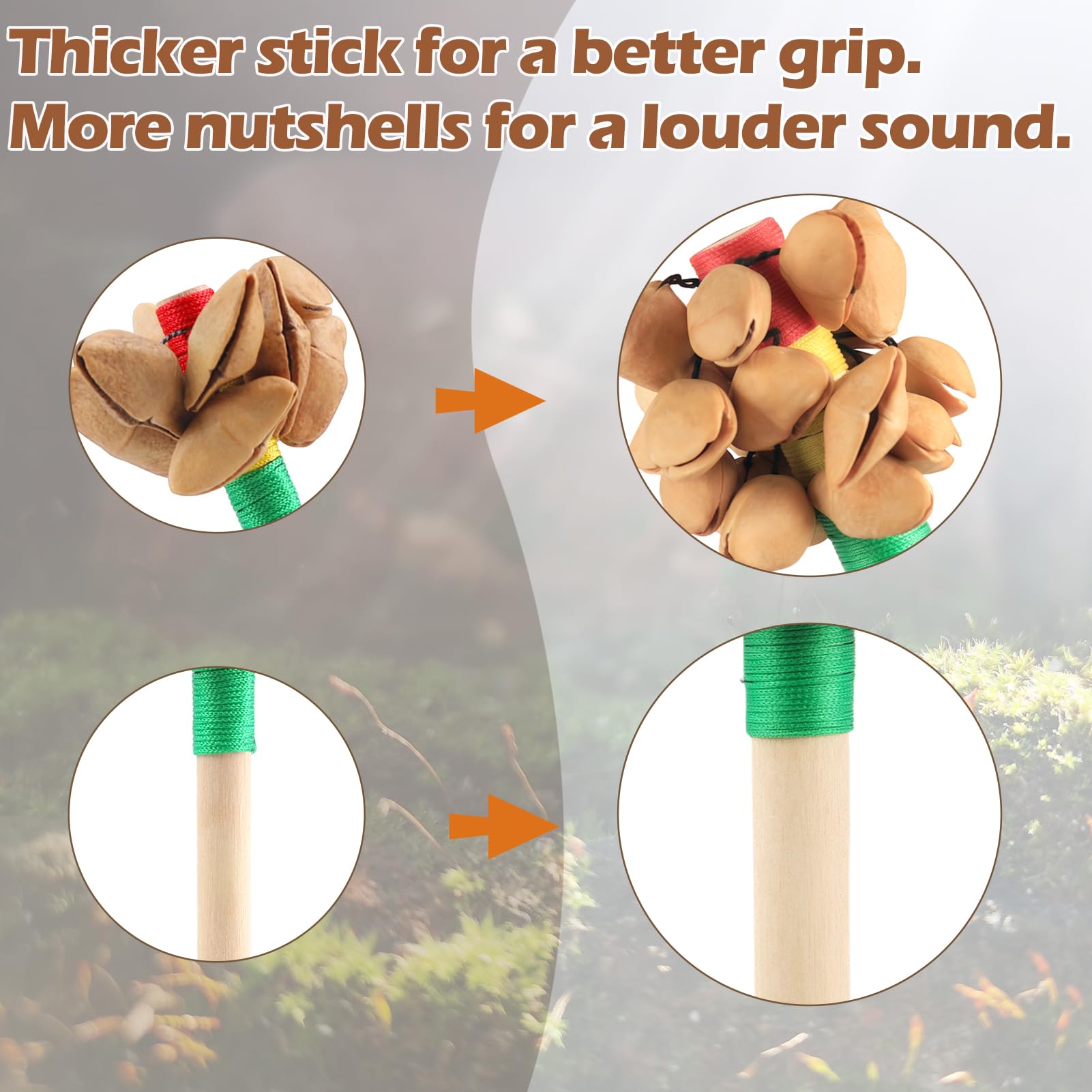 GOGHOST Large African Natural Seed Shaker (Chacha-1 Pack)