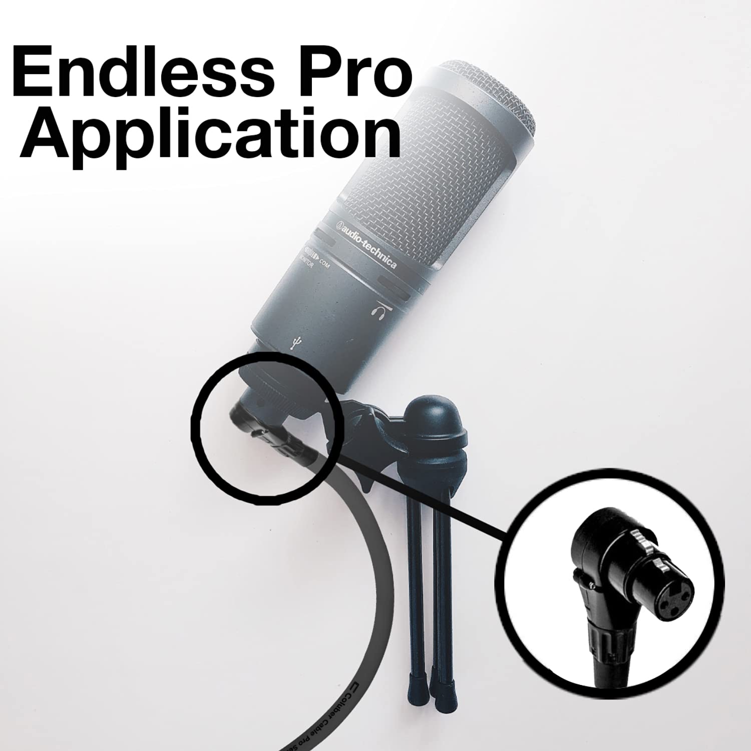 COLUBER CABLE Right Angle XLR Female to 1/4″ TRS Male – 20 Feet – Orange – Pro 3-Pin Microphone Connector for Powered Speakers, Audio Interface or Mixer for Live Performance & Recording