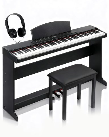 Ktaxon 88 Key Piano Keyboard Digital Piano, Upright Piano with Bench