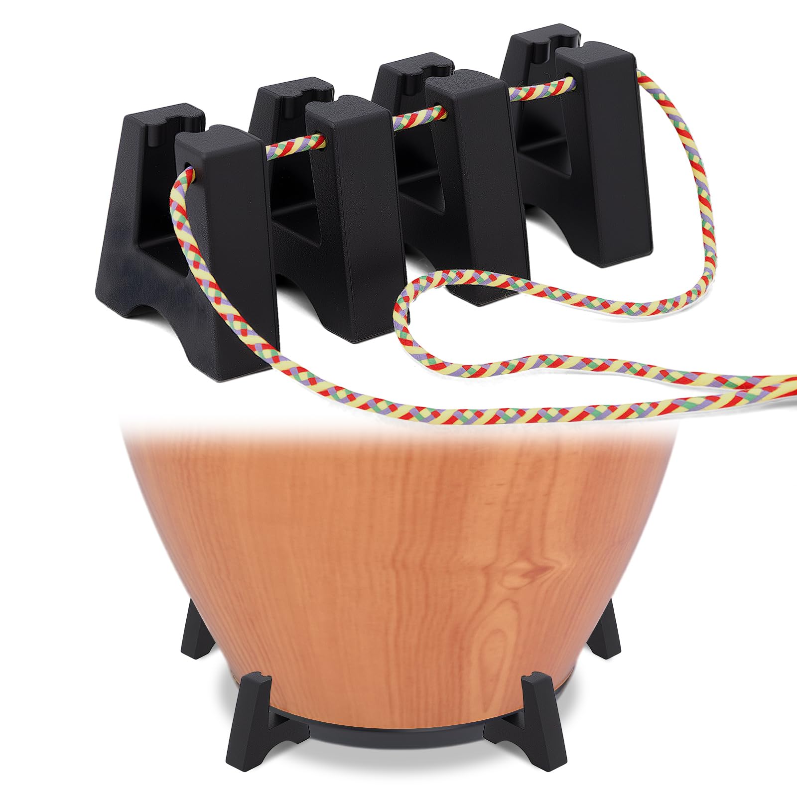 Boao 1 Set Rubber Conga Stand Drum Feet Risers for Conga Accessories