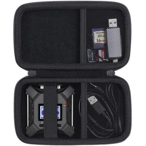 co2CREA for Zoom H1n H1 Digital Handy Recorder Hard Protective Case, Portable Travel Case Replacement (Red Case)