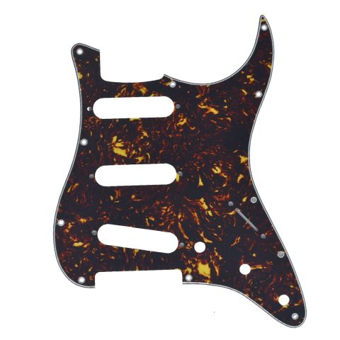 Dopro 11 Hole Vintage 62 Strat ST SSS Single Coil Pickups Guitar Pickguard Scratch Plate with Screws for American FD 62 Stratocaster Dark Tortoise