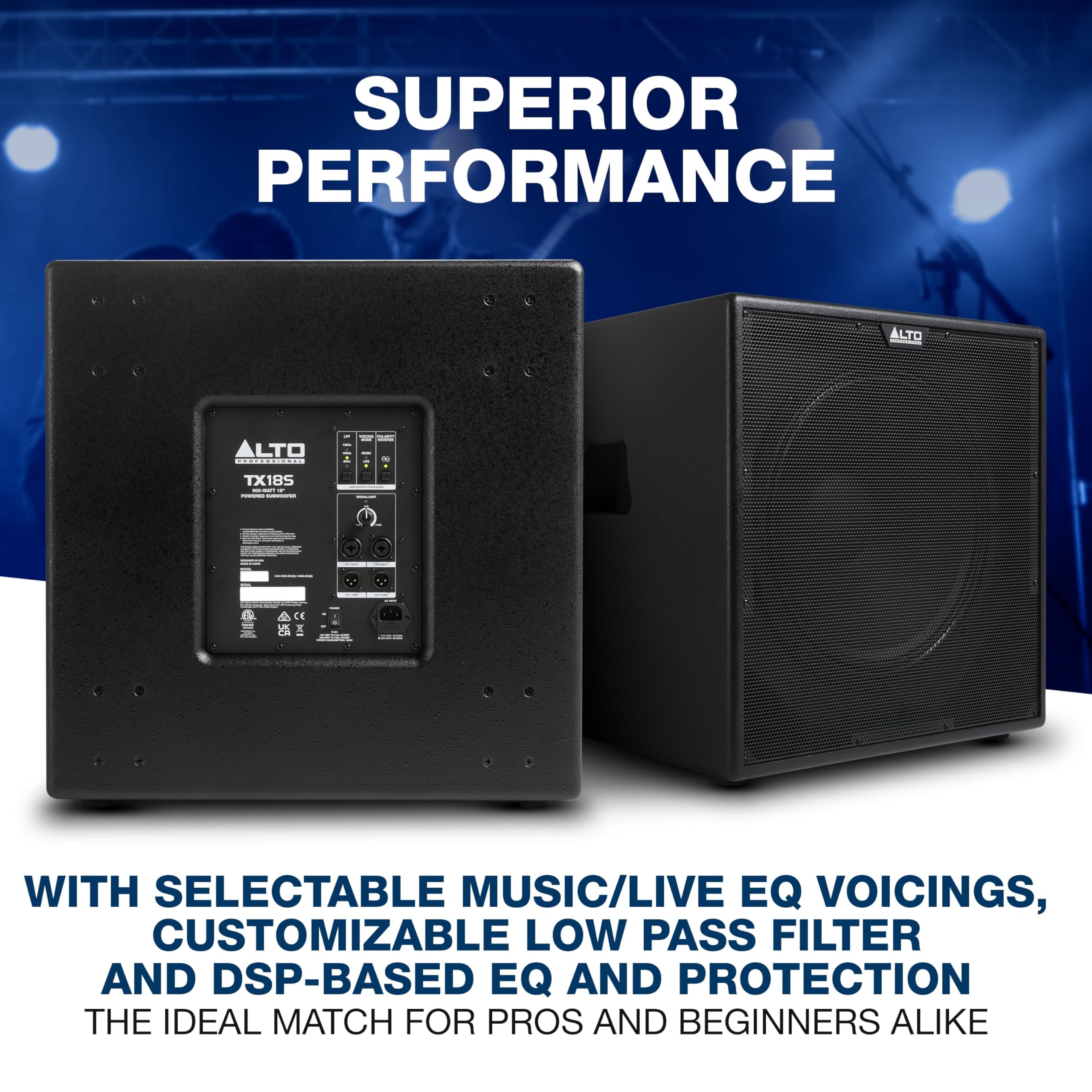 ALTO TX18S 900W 18″ Powered PA Subwoofer