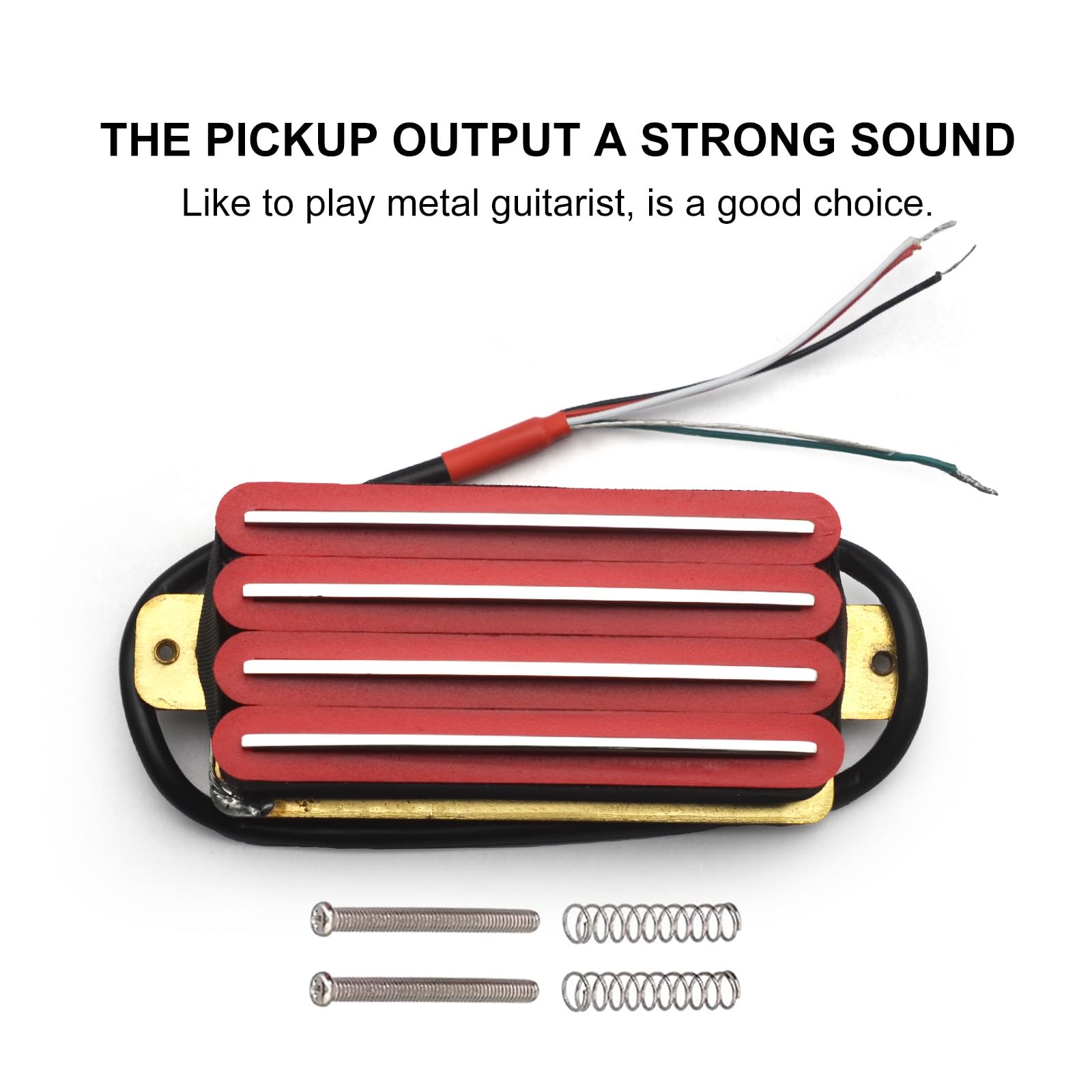 SAPHUE 2-Dual Blade Electric Guitar High Output Track Type Four Coil Humbucker Pickup Red