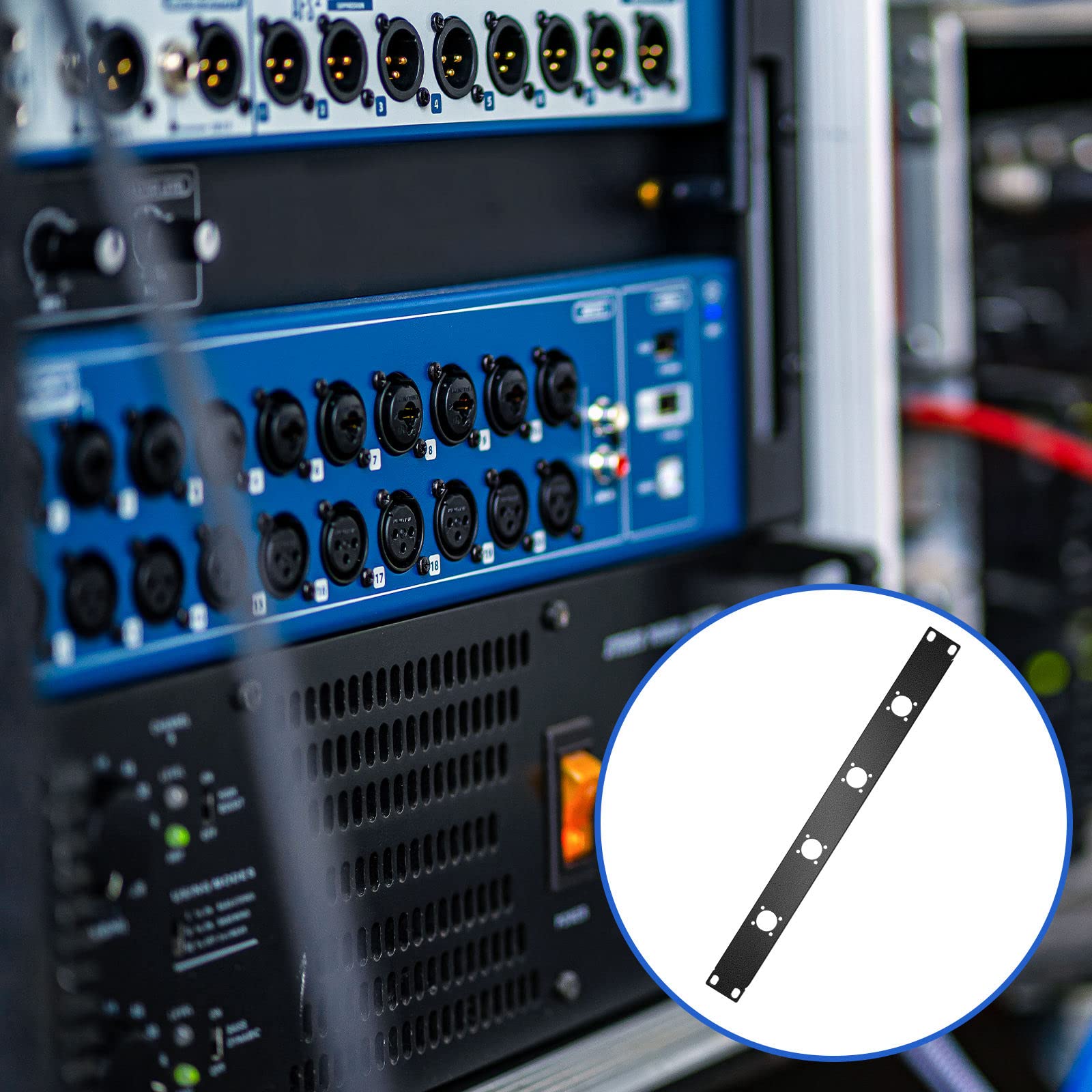 4-hole 1u Audio Rack Panel 4d Series Xlr Patch Panel for 19 Inch Enclosure