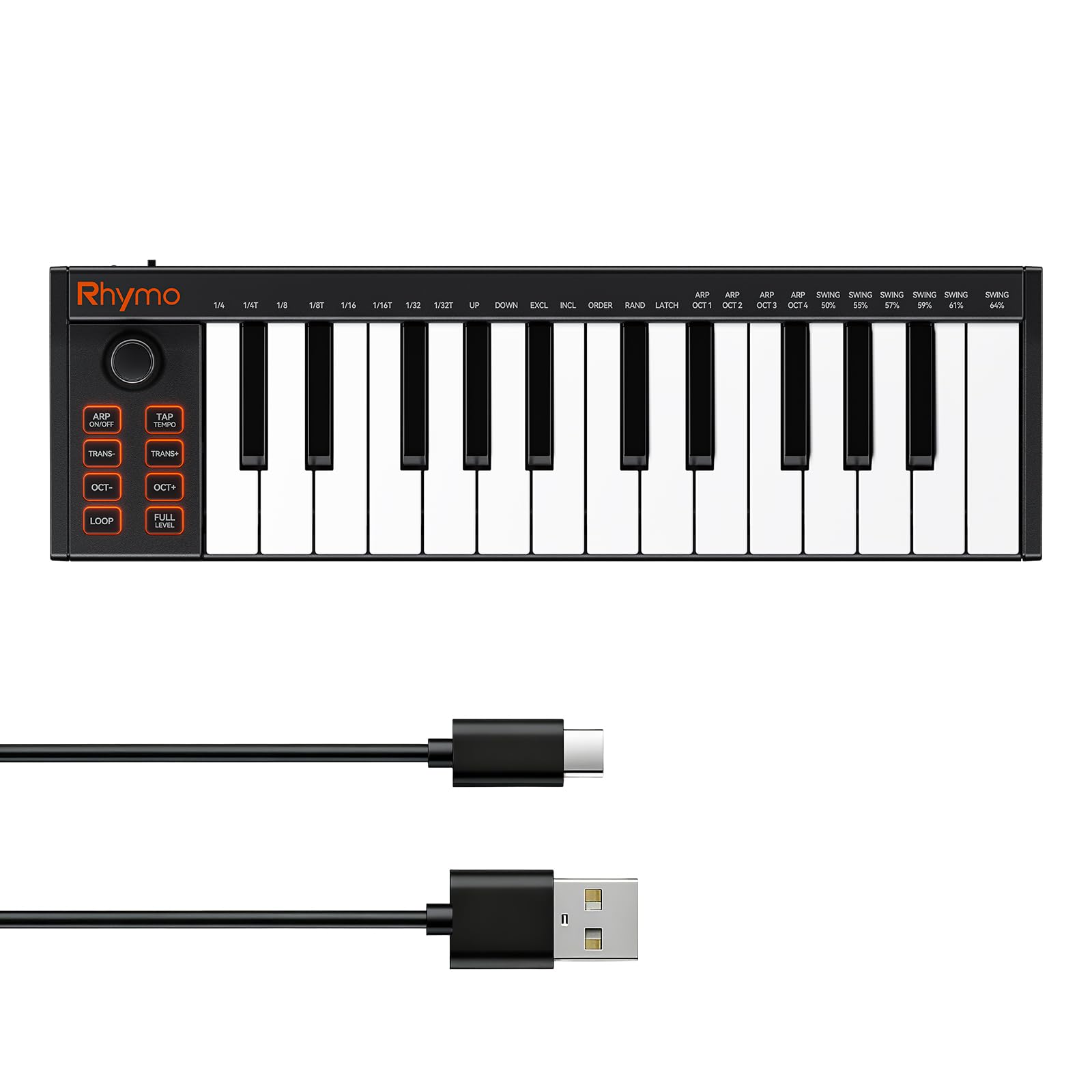 25 Key MIDI Keyboard Controller Portable USB MIDI Controller with Arpeggiator, Velocity Sensitive Keys, Beat Maker for Beginners – Compatible with GarageBand, FL Studio, Ableton Live
