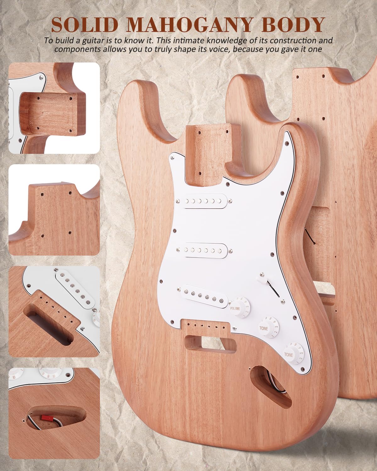 STRICH DIY Electric Guitar Kit ST Full Size