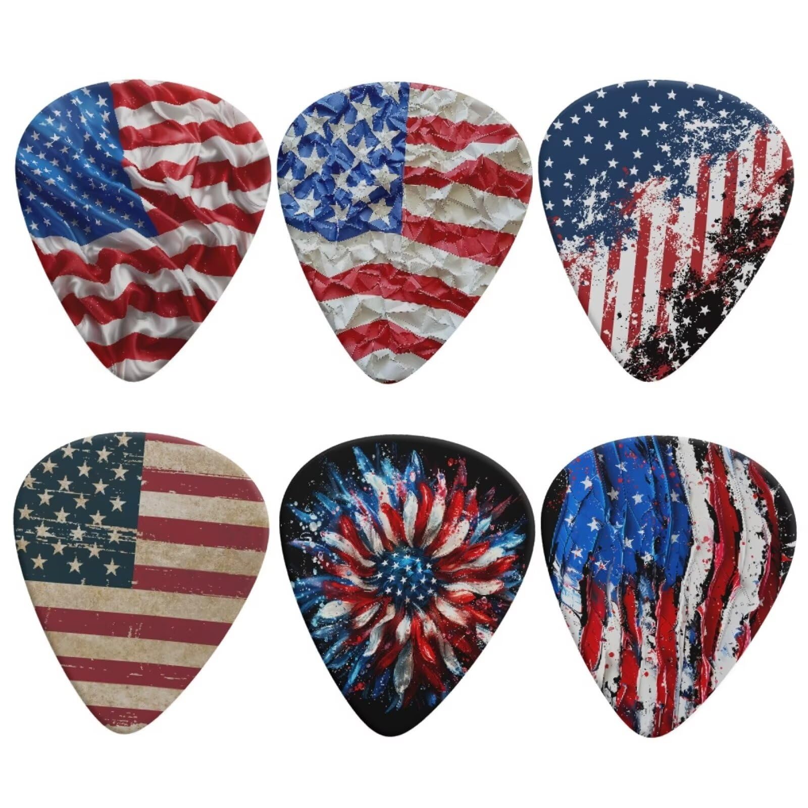 KEIAHUAN Guitar Picks Classical Triangle 0.96mm Heavy Guitar Plectrums Piano Music Note Guitar Pick for Bass,Acoustic Guitars 6 Pcs