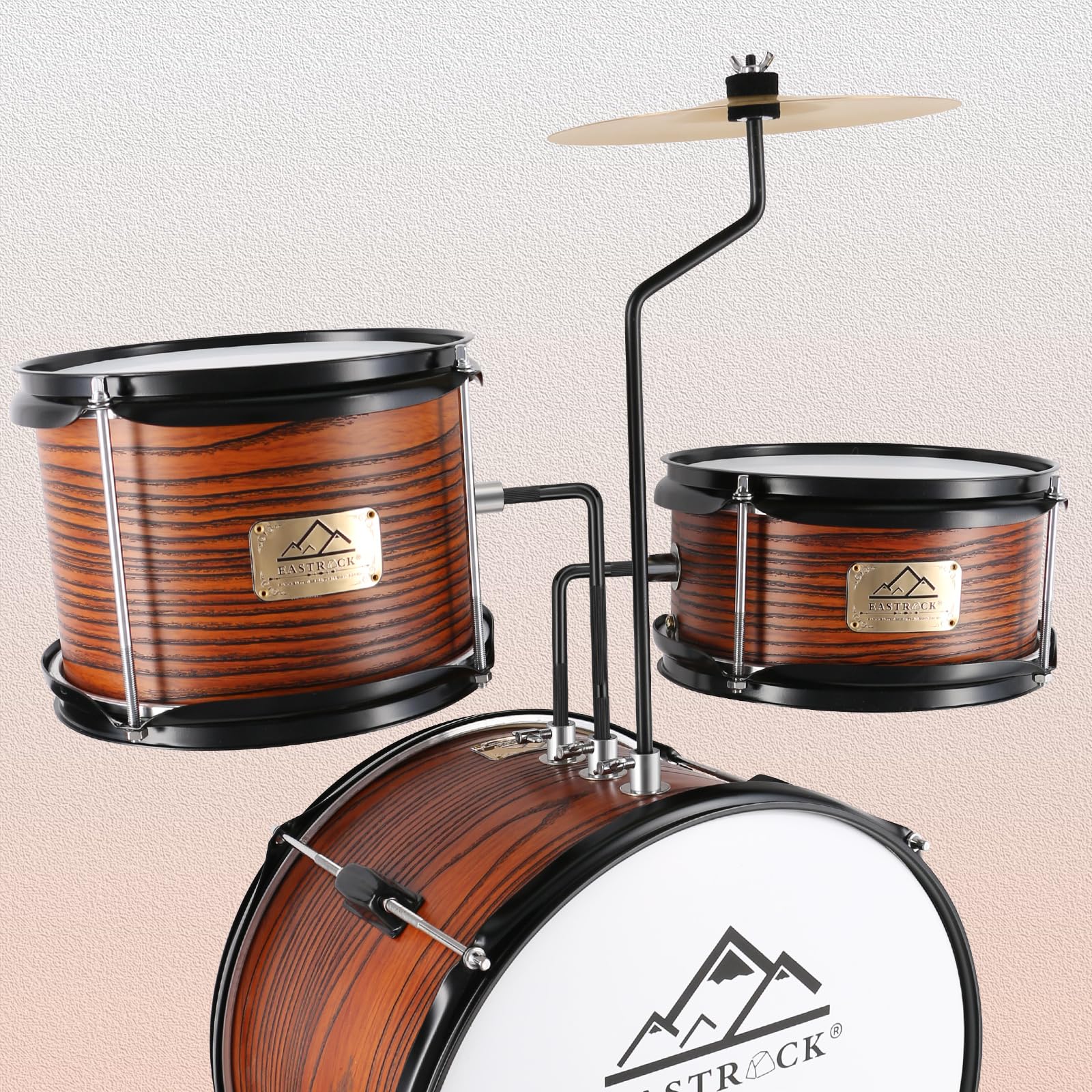 EASTROCK 3 Piece 14” Junior Drum sets for Drummer,Wood