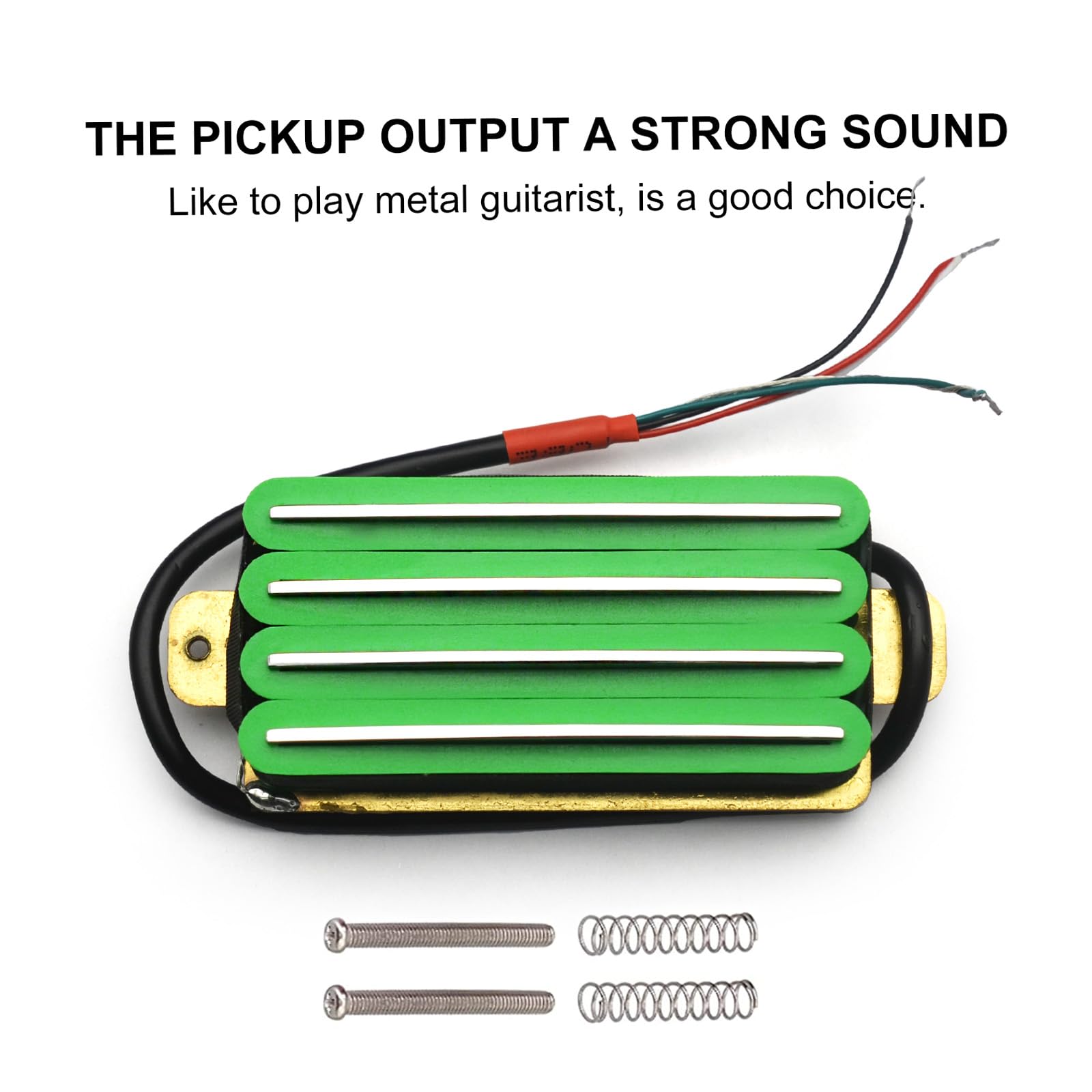 SAPHUE 2-Dual Blade Electric Guitar High Output Track Type Four Coil Humbucker Pickup Green