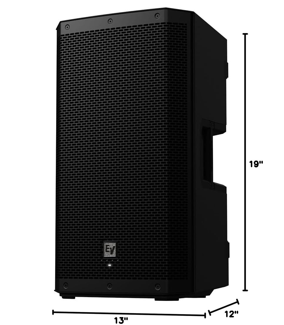 Electro-Voice ZLX‑12P‑G2 12‑Inch 1000W Bluetooth Loudspeaker Bundle, Black
