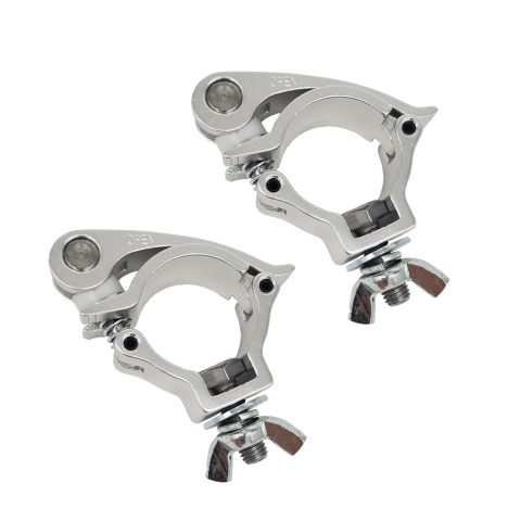 2 Pcs 1.49-1.57 inch Lighting Truss Clamp Stage Light Clamps Heavy Duty 220 Lbs for DJ Lighting Par Lights Spot Lights Silver