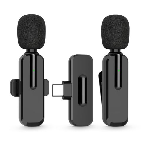 MAYBESTA Wireless Mini Microphone for iPhone 15 – Bluetooth Lavalier Android Mic for YouTube Video Recording, Clip-on USB C Phone Microphones for Tiktok Vlog Livestream Podcast