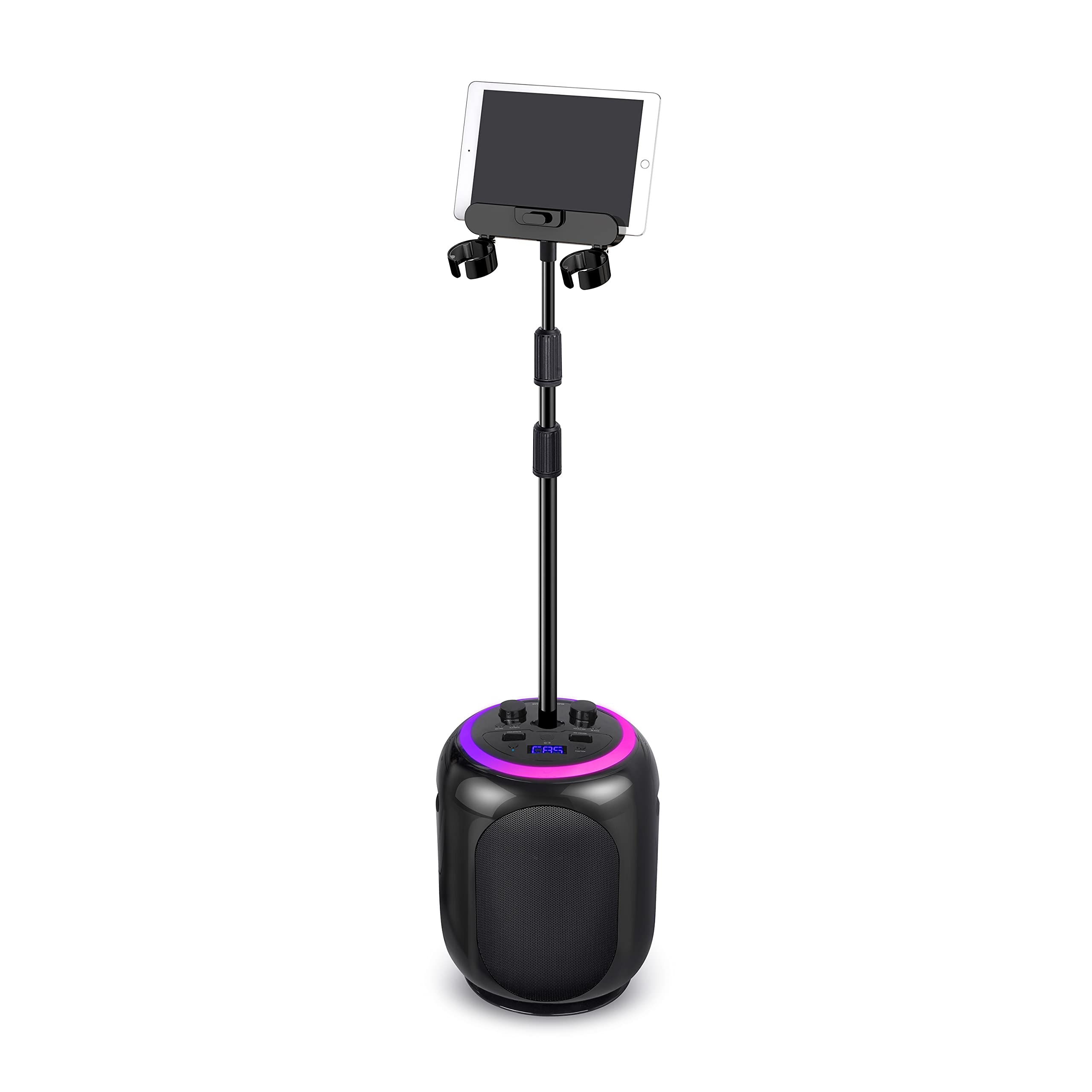 Singing Machine SingCast MAX Bluetooth Video Casting Karaoke Machine, Party Speaker, Microphone, 22 Voice Effects, Pitch Correction, Lights, Stand, 35W Sound for PA System Function for Adults & Kids