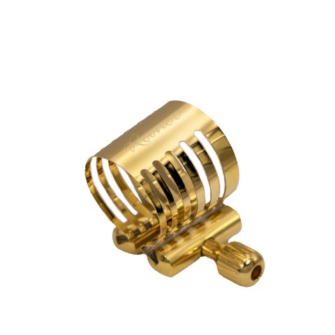 Rovner Ligature & Plastic Cap for Soprano Saxophone – Platinum Gold Ligature for Hard Rubber Mouthpiece (PG-1RVS)
