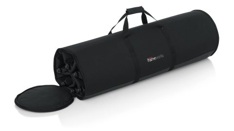 Gator Frameworks Microphone Stand Carry Bag – Holds up to (6) Tripod Style Mic Stands up to 42″ (GFW-MICSTDBAG)
