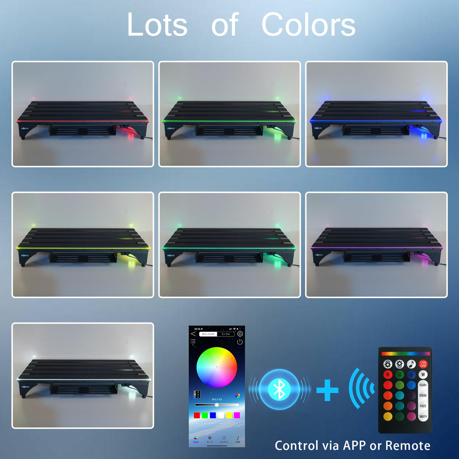 GOKKO Guitar Pedal Board with Dynamic Light Effects 22″ x 12.6″