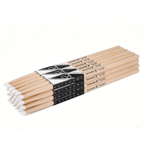 VAISOENY Drum Sticks, Maple 5B Drumsticks with Teardrop Nylon Tip, 12 Pairs