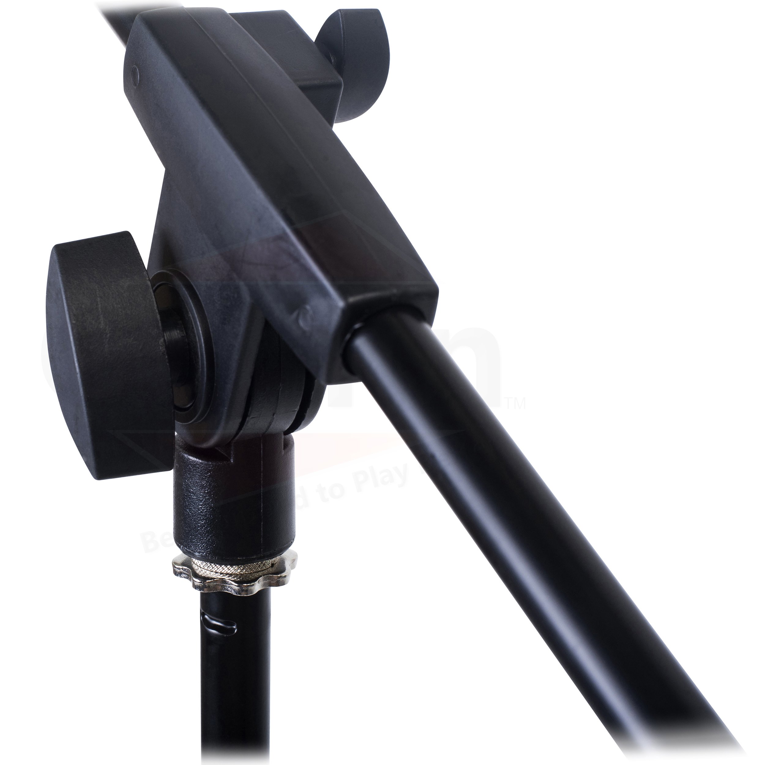 GRIFFIN Microphone Stand (StageLOCK Series) with Telescoping Boom Arm & Mic Clip – Tripod Leg Base, Collapsible Arm for Studio, DJ, Karaoke Use