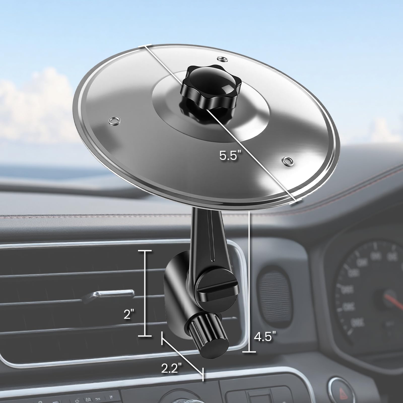 HonJunda 2 Pack Car Cymbal Air Vent, Silver Mini Crash Cymbal Car Decorations Accessories, Funny Drummer Gifts for Music Lovers,Fits Most Vehicles (Silver)